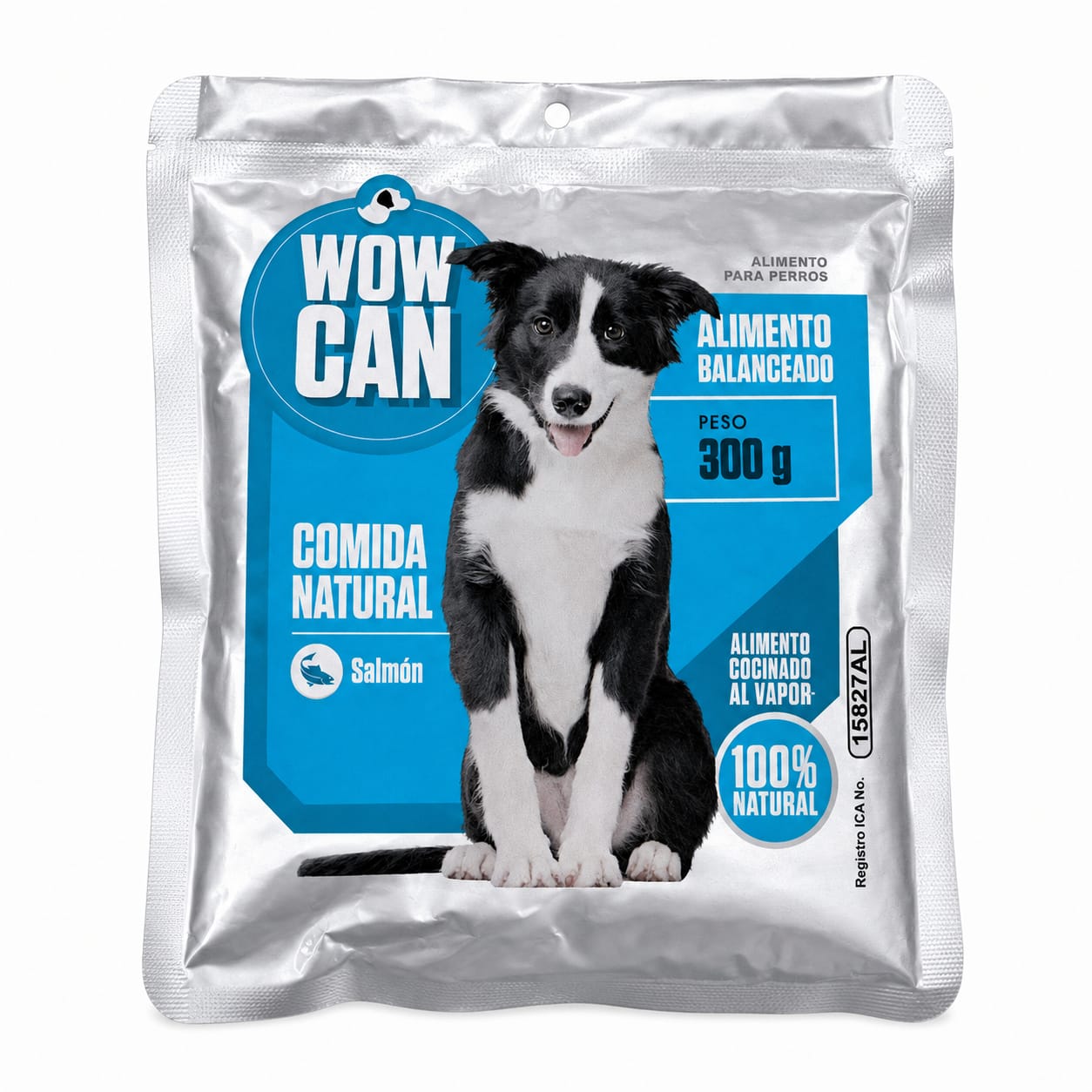 Wow Can Alimento Natural Cocinado al Vapor Salmón 300 gr